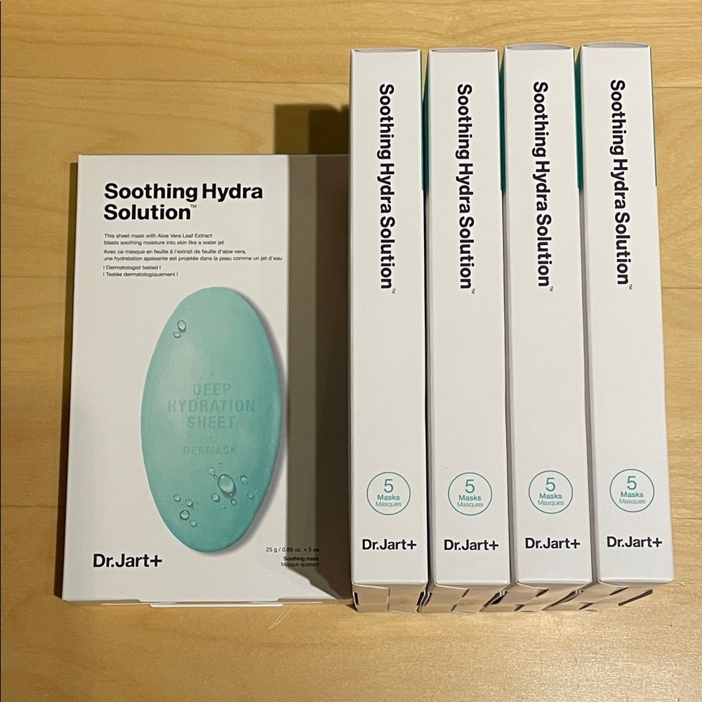 🌿 Dr.Jart+ Soothing Hydra Solution Sheet Mask 5packs Total:25pcs